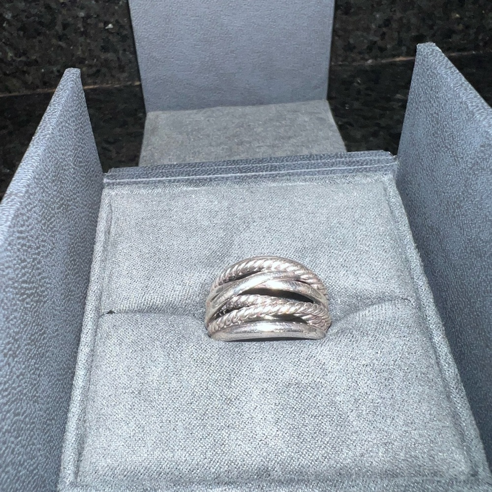 David Yurman Wide Crossover ring, size 9